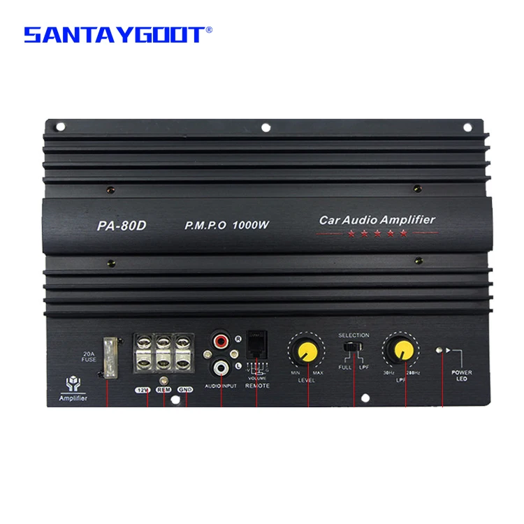 1000watts monoblock amplifier car audio 12V  High power Subwoofer speaker amplifier class d (PA-80D)