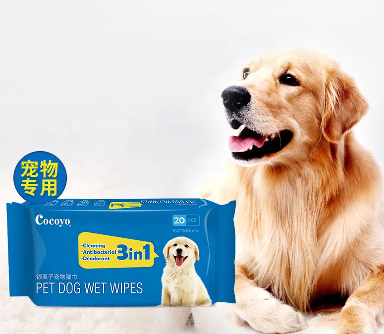 
OEM 80pcs cleaning pet wet wipes cleaning pet ear hand and eye 