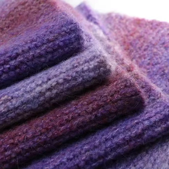 1/4.5NM Fantasy Mohair Soft Material 59% Recycled Polyester 16% Polyester 16% Nylon 8% Wool 1% Spandex Sweater Blended Yarn