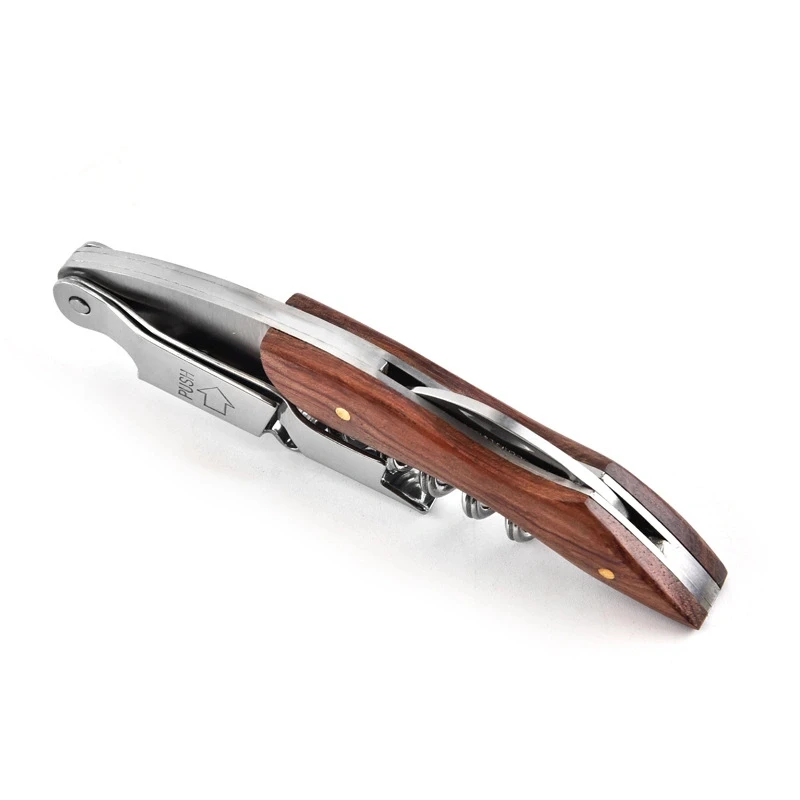 Wholesale Waiters Corkscrew Premium Rose wood Opener Corkscrew with Custom Logo