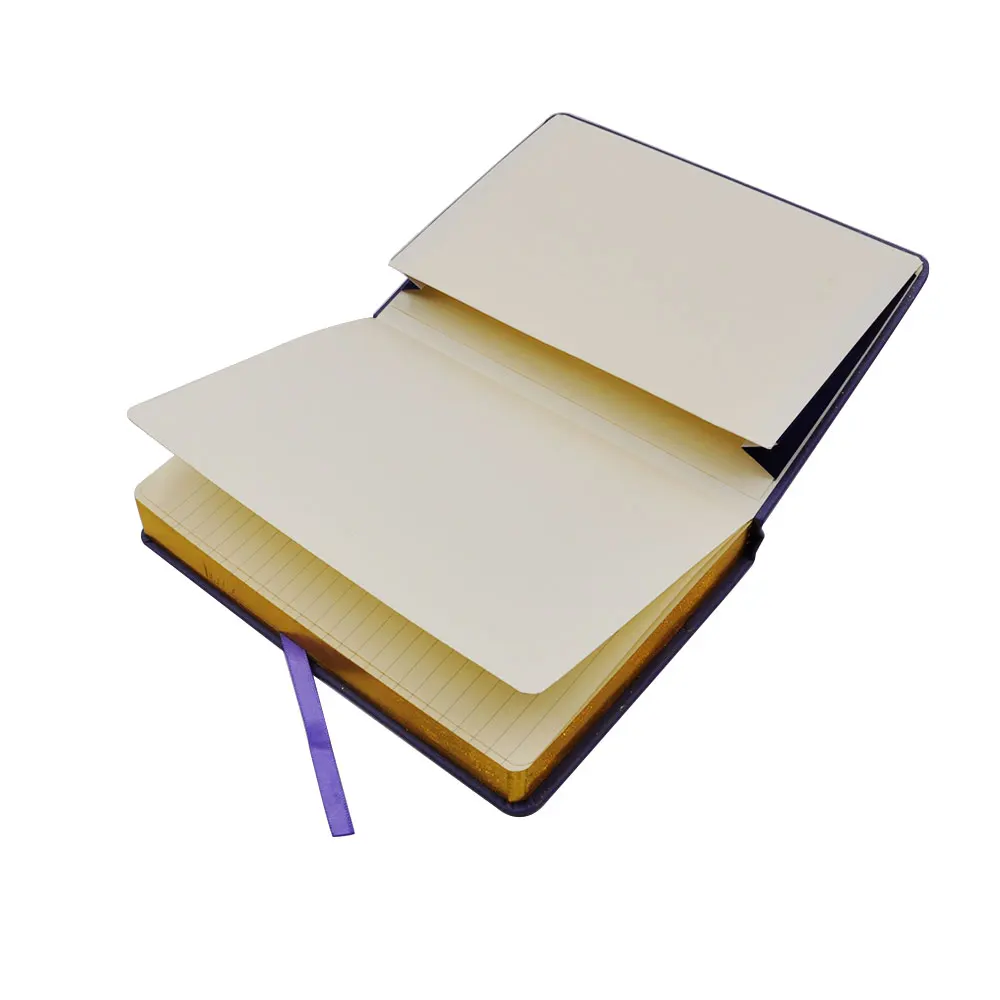 Hardcover Perfect Binding PU Leather Notebook Personalized Gold Edge Notepad