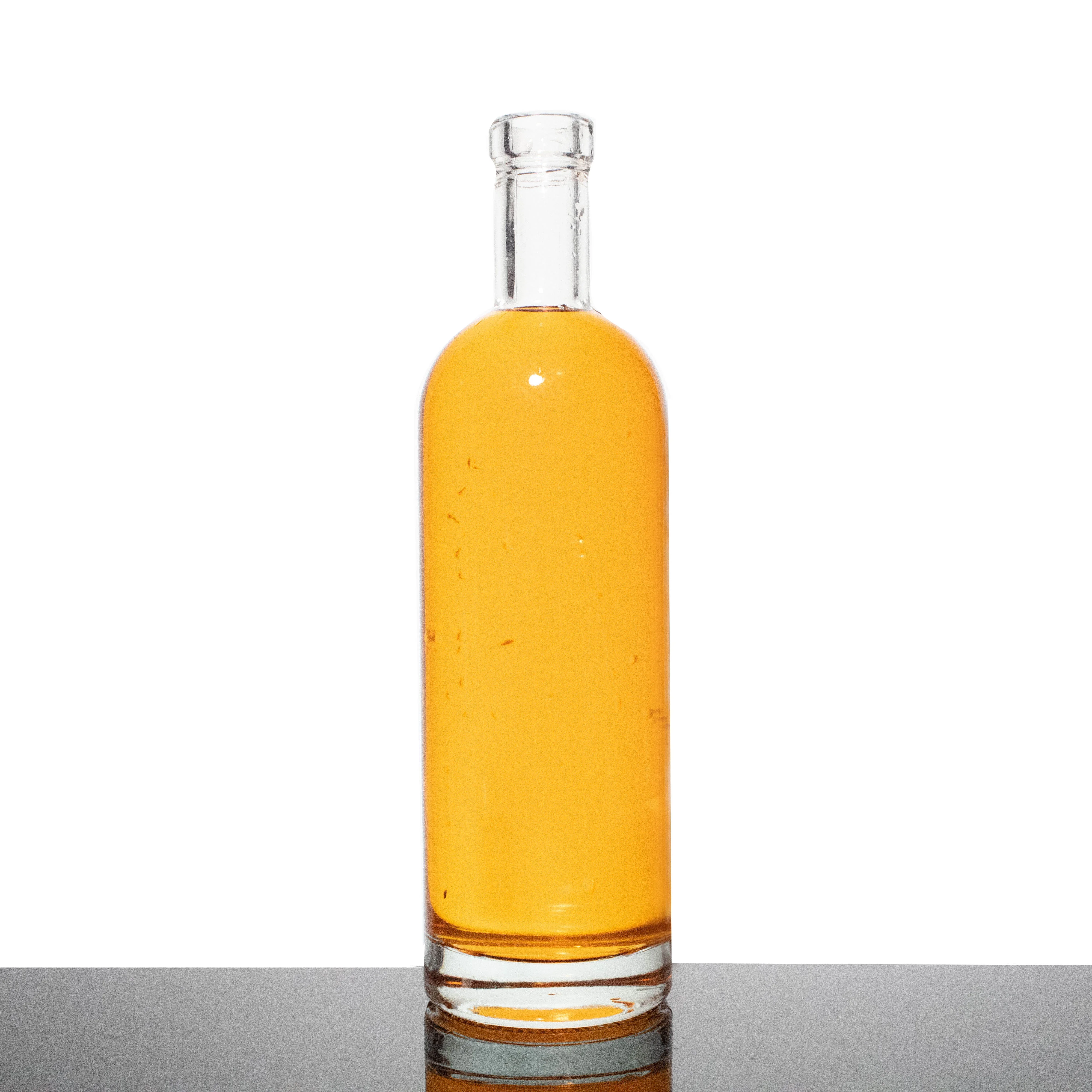 Tall 750 ml liquor custom white glass empty clear glass bottles empty vodka bottle for alcohol