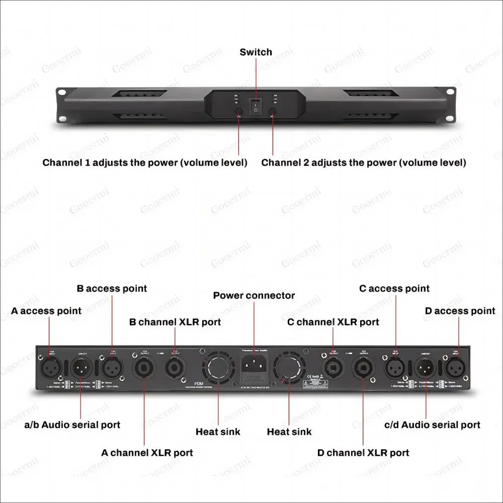 Brand New 1U Class D Power Amplifier With High Quality