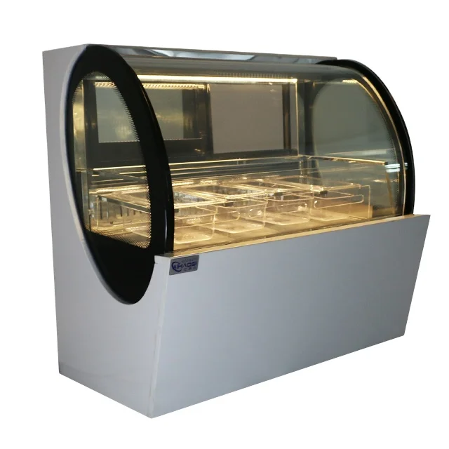 
Aihaosi Commercial Ice Cream Showcase Low Temperature Freezing Defogging Heating Wire Air-cooled Double Insulating Glass Hotels 