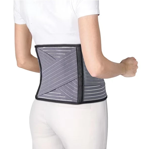 Wholesale Grey Lumbar Brace Lower Back Support Belt Multi-size Sacroiliac Brace Belt With Hook and Loop