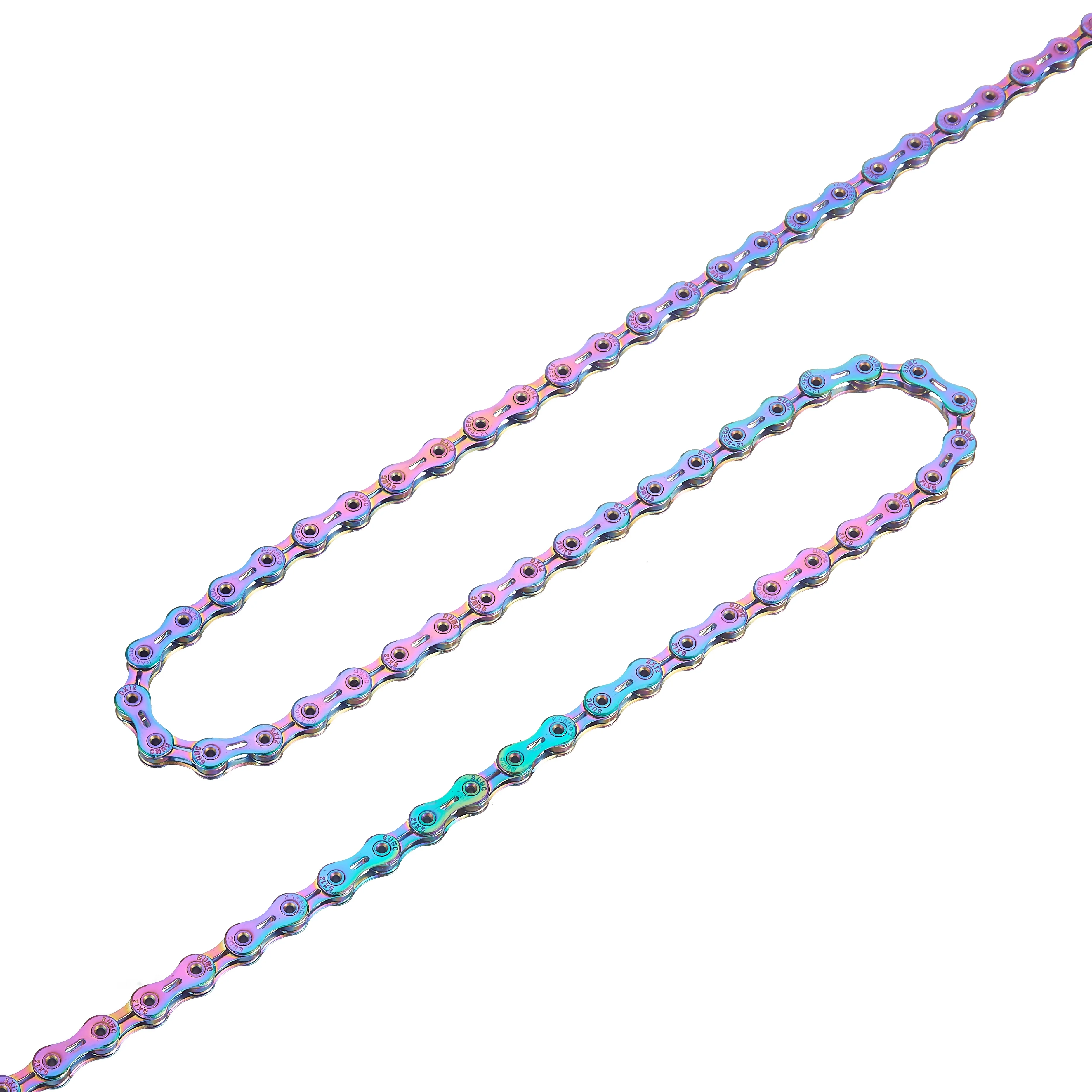 Bike Chain SUMC Bicycle Chain  rainbow Colour 8 9 10 11 12 13 Speed Bicycle Chain for shimano with Magic Buckle