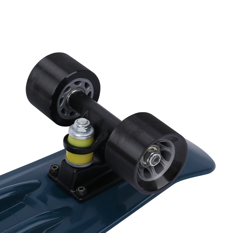 Cruiser Skateboard Plastic Skate Board Retro Graphic Plastic Skating Board 4 PU Wheels With Lights