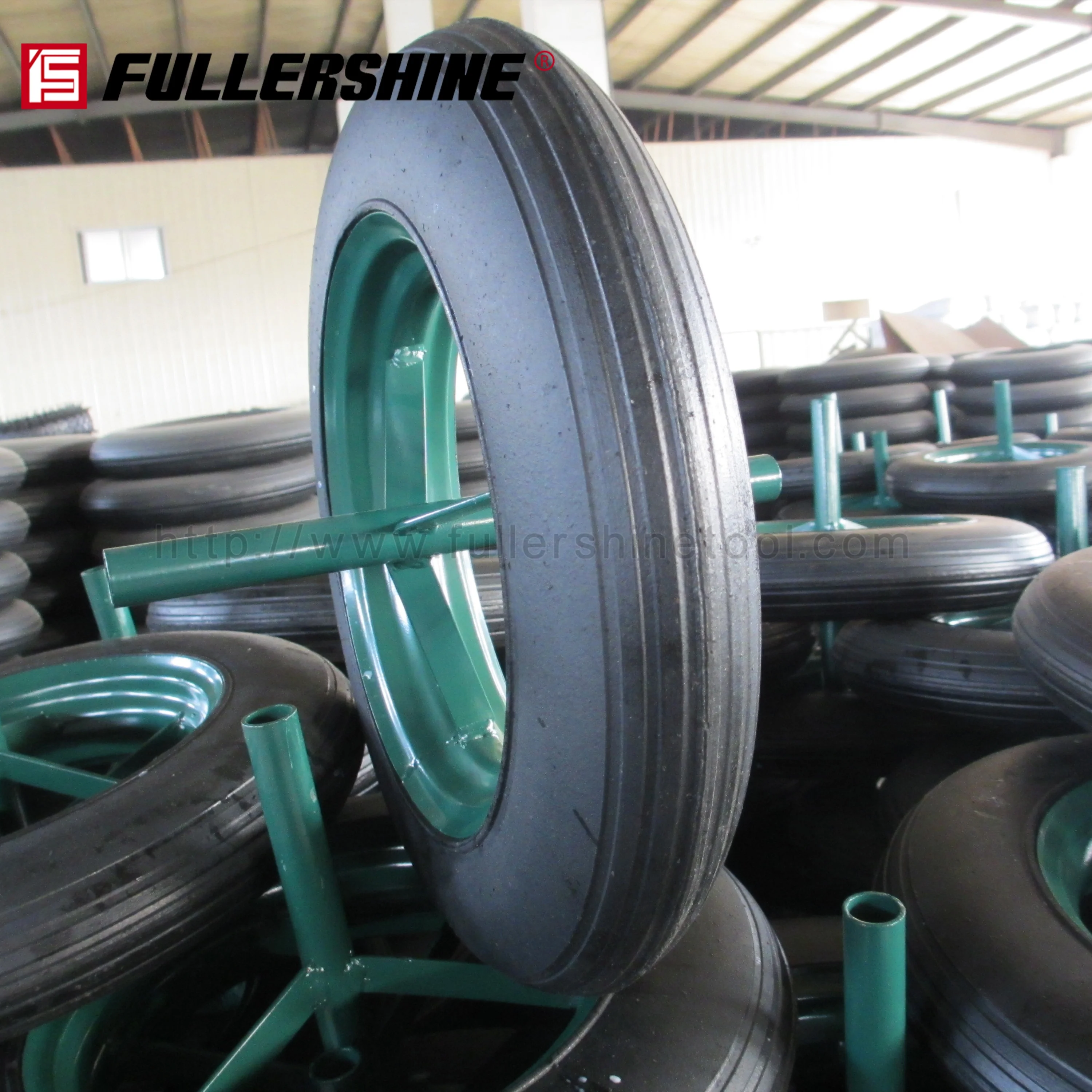 factory made  wheel barrow Solid Rubber Wheel 16 inch 4.00-8 to Czech Ecuador Poland