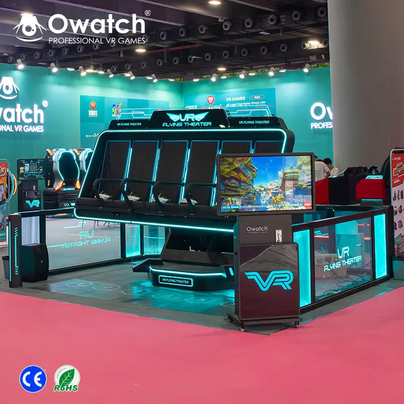 6 seats 360 degree rotating 9d vr cinema equipment virtual reality game machine 360 vr chair 9d vr simulator machine