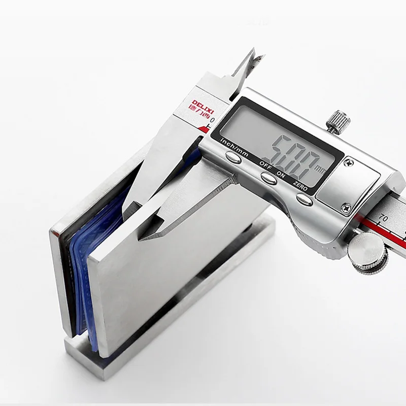 Wall Mounted Shower Door Glass Clips Bracket 304 Stainless Steel Bathroom Glass Clamp Heavy Duty Holder Hinge Hardware Fittings