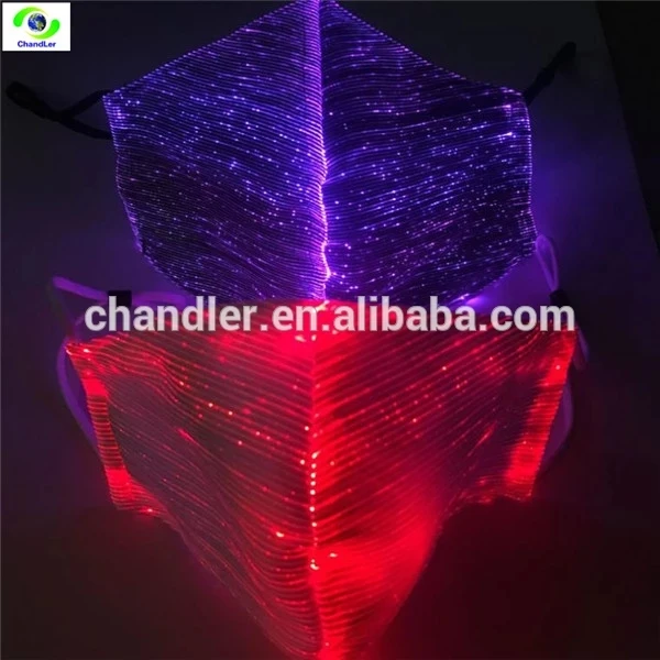
LED Rave Mask Light Up Mask Glowing 7 Colors Luminous Costumes Party Christmas Halloween for Men Women Childs Face Mask 