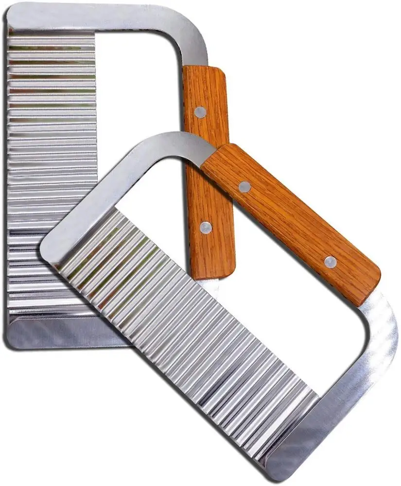 Stainless Steel Wave Knife Potato Cutter Slicer Slicer Slicer Potato Shreds Artifact Wave Knife Potato Knife Kitchen Accessories