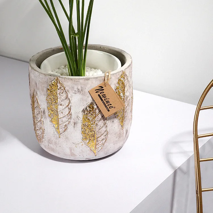 Factory price best quality outdoor balcony decor hot sale modern garden cement planters flower pot