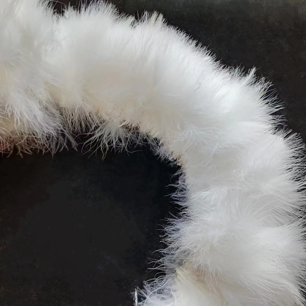 Fly fishing feather snow white 3-4-5' Bleached white turkey Feather blood quill marabou Feathers strung for fly tying