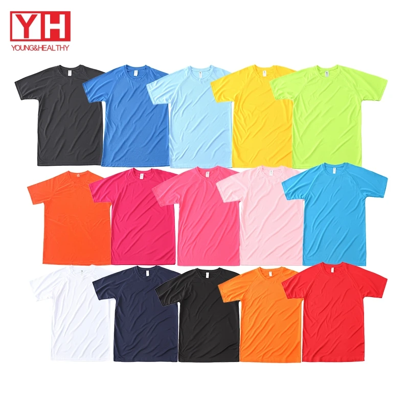 OEM High Quality Blank Polyester Quick Dry Tshirts Custom Logo Unisex Sports T-shirts