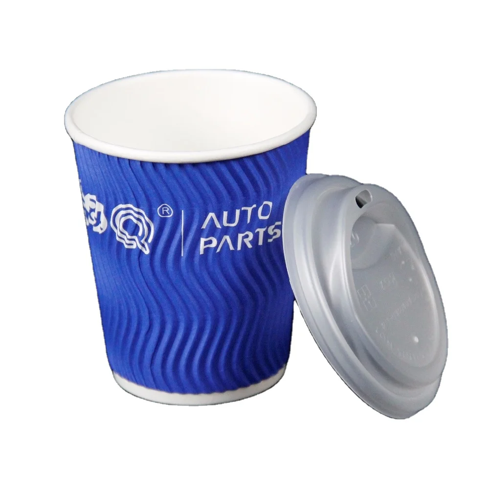 Premium Coffee Cups With Lids Insulated, Disposable Cup To Go Ripple Cups are Perfect For Hot and Cold