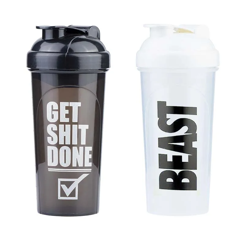 Wholesale Fitness Sports Bpa Free Plastic Custom Logo Gym Bottle Empty Protein Shaker Bottle for Protein Shakes