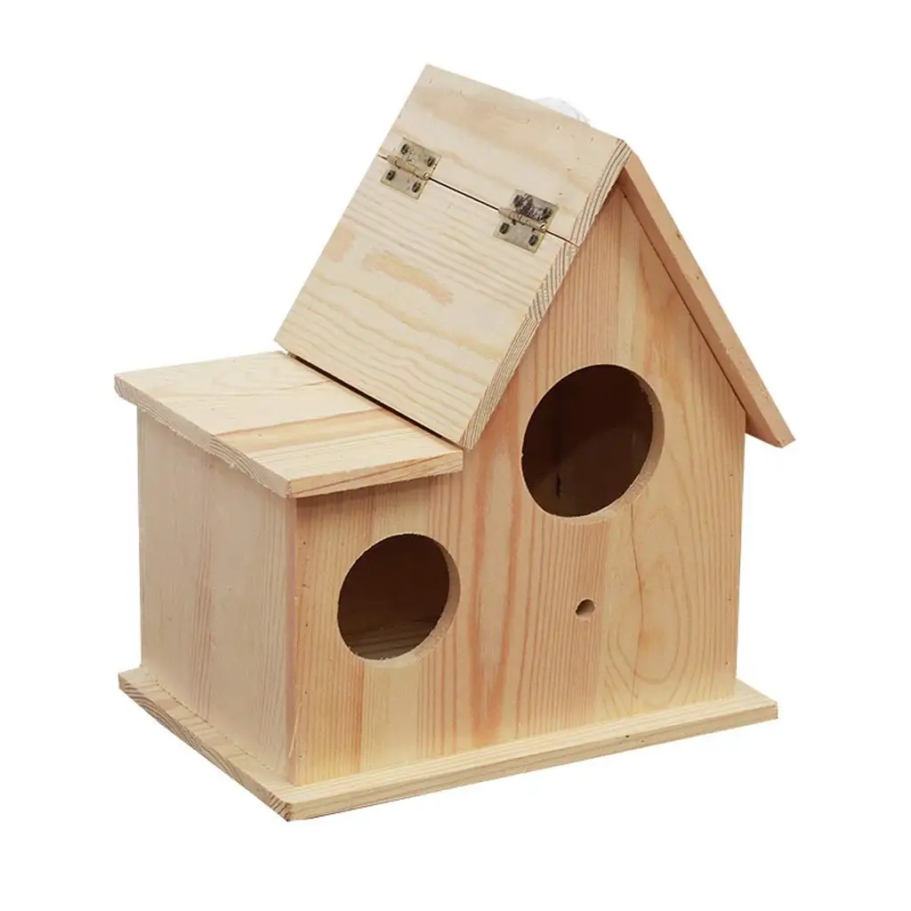 Parrot Nest Outdoor Bird House Cage Breeding Box Wood Bird Nest