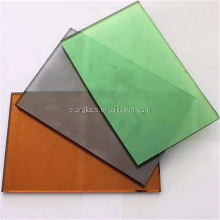 reflective price Tinted Float Glass Black Grey Green Blue Bronze colors colored building glass