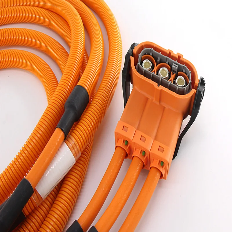 3 Cores High Voltage Battery Charge Cable Wire Harness for New Energy Vehicles