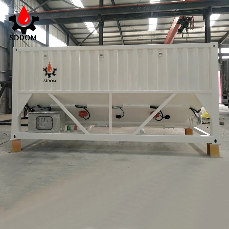Professional manufacturer SDDOM Hopper New Horizontal bulk portable concrete mixing Cement Silo supplier