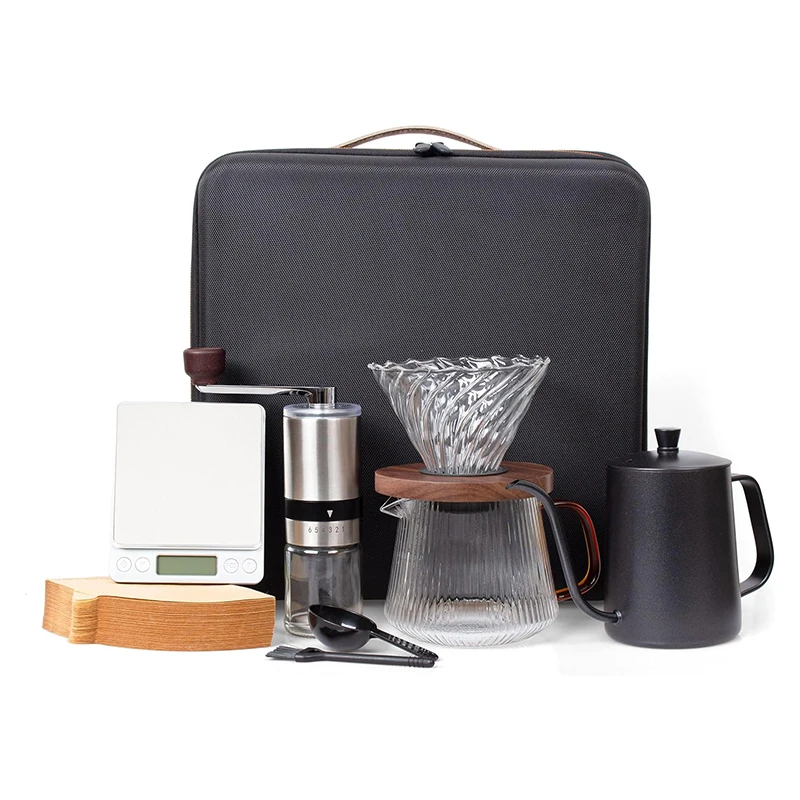 Coffee Set With Complete Parts Multiversatile Travel Coffee Set Well-designed Coffee Tool Kit