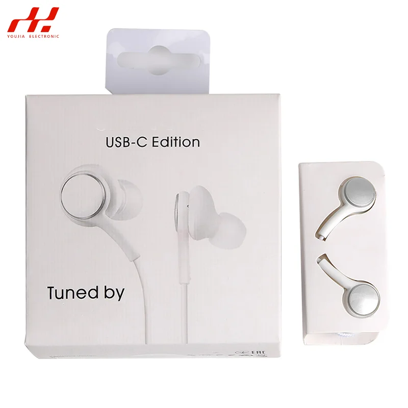 For Samsung AKG Earphone Type C In-Ear Headphone With Mic Wire For Galaxy Note 10 S21 S21 S20 Ultra S20 S20+ S20FE A90 A80