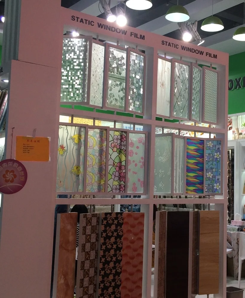 PVC window glass film frost printed static window film for decoration
