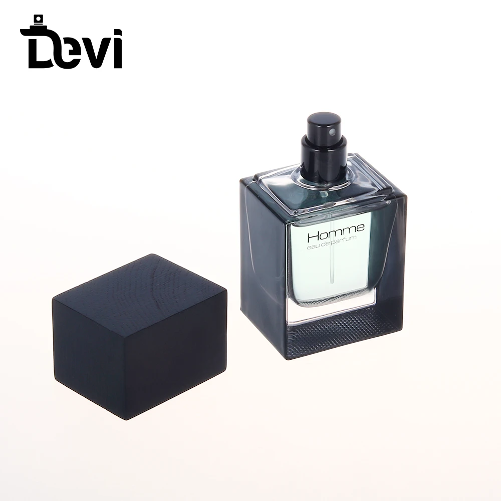 Devi Custom Wholesale Thick Bottom Square Perfume Bottles 30 Ml Glass Spray