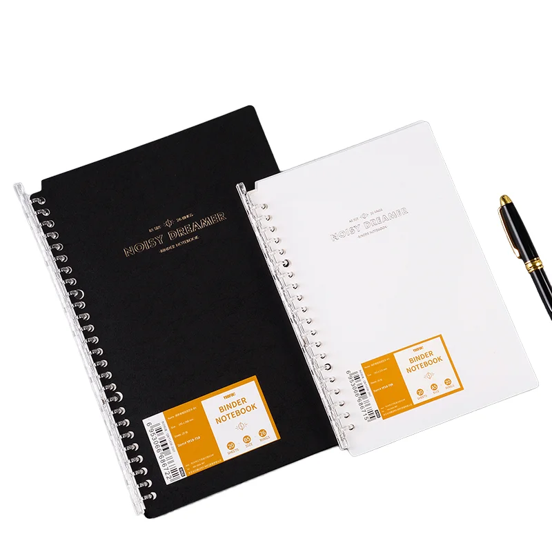 A5/B5 School and Office Planner Notebook with Thermal Binding PP Spiral Loose-leaf Sublimation Cover Paper Metal Clip Binder