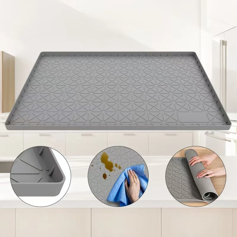 Customized wholesale washing machine dryer top protector waterproof washable silicone pad washing machine dryer top cover