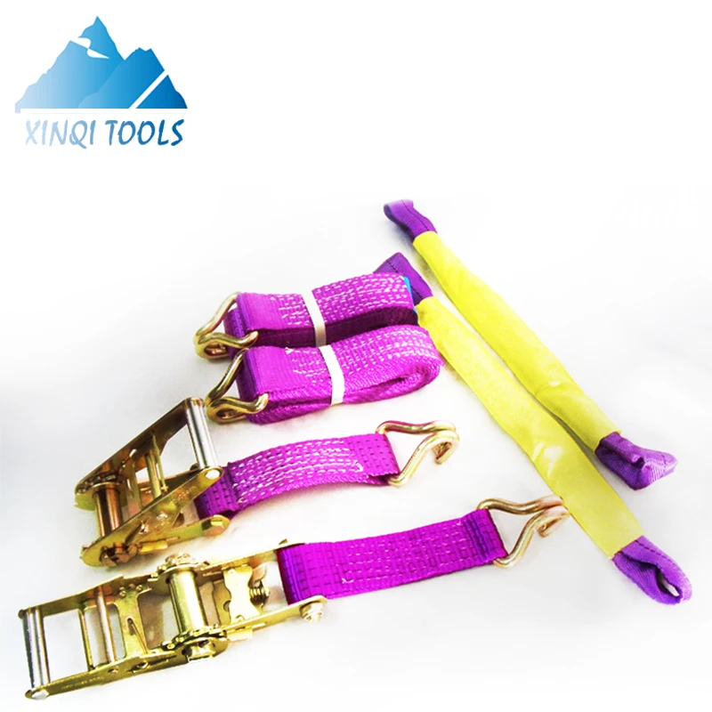 XINQI Motorby Motor Alloy Wheel Straps Tow Dolly Basket Strap with Twisted Snap Hooks
