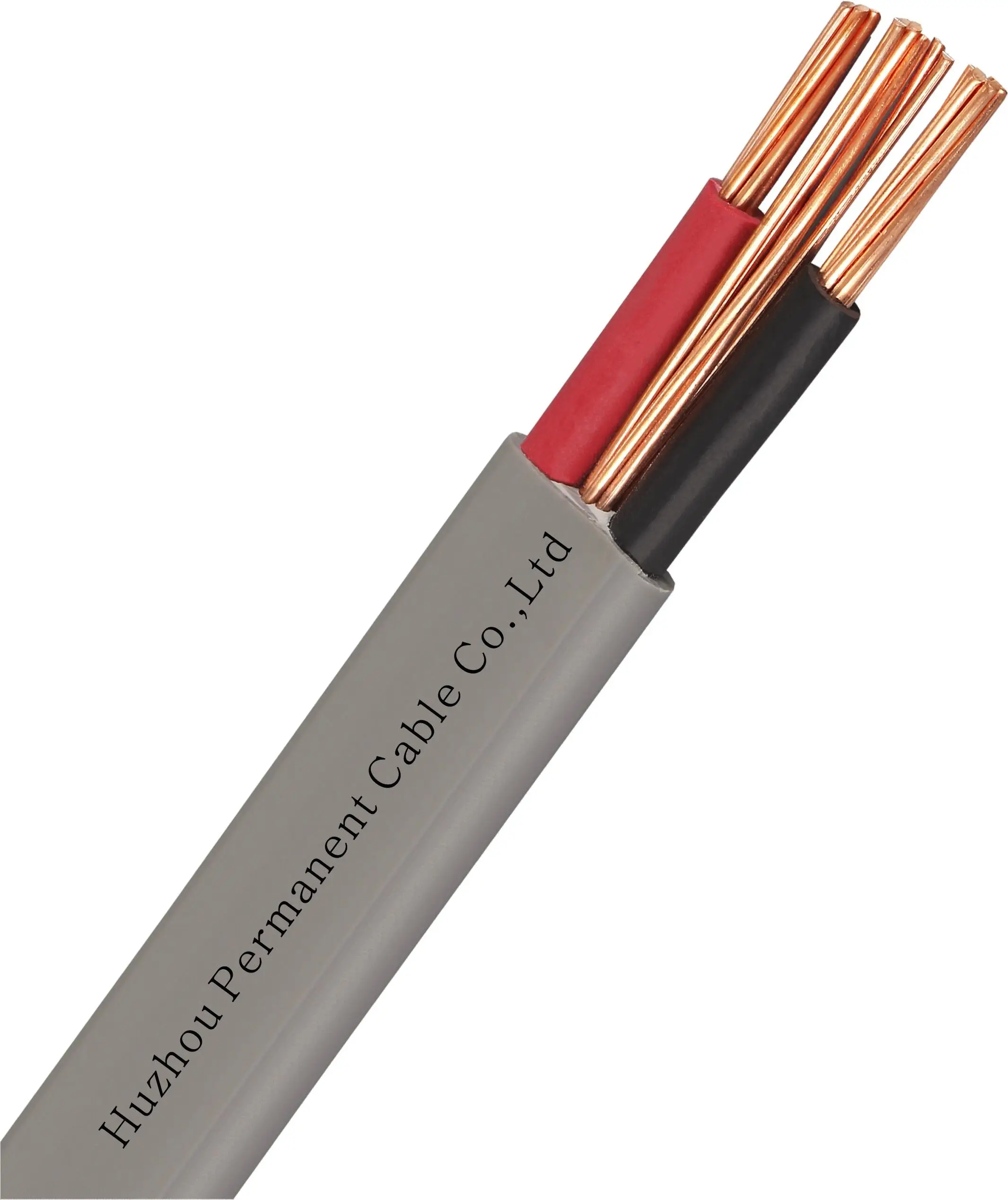 shanghai / ningbo export flat twin and earth cable flat twin with earth core cable