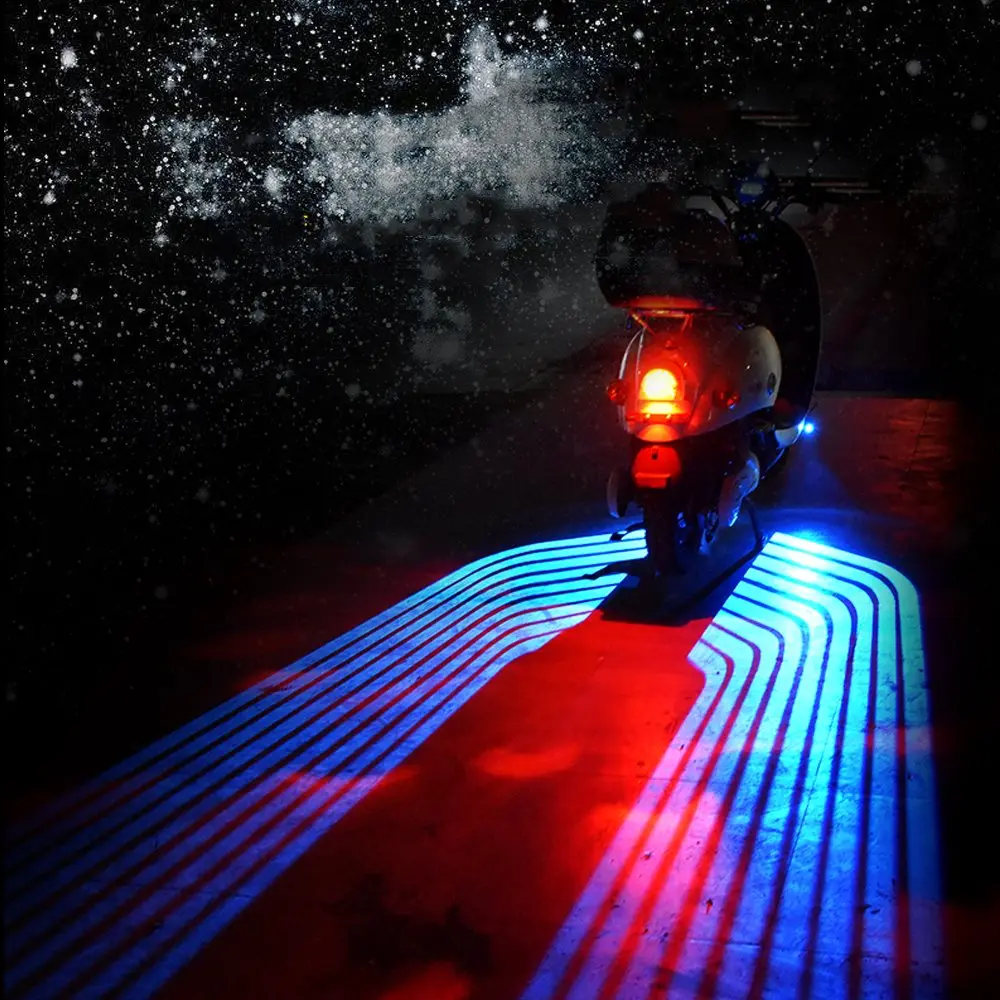 Горячая Распродажа, классные внешние фонари, задний фонарь мотоцикла, светодиодная лампа для автомобиля, мотоцикла, лазерный противотуманный фонарь