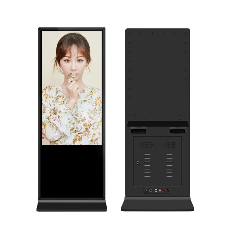 New Design Indoor 55 inch Screen Stand Kiosk Mall Digital Signage and Displays with Software