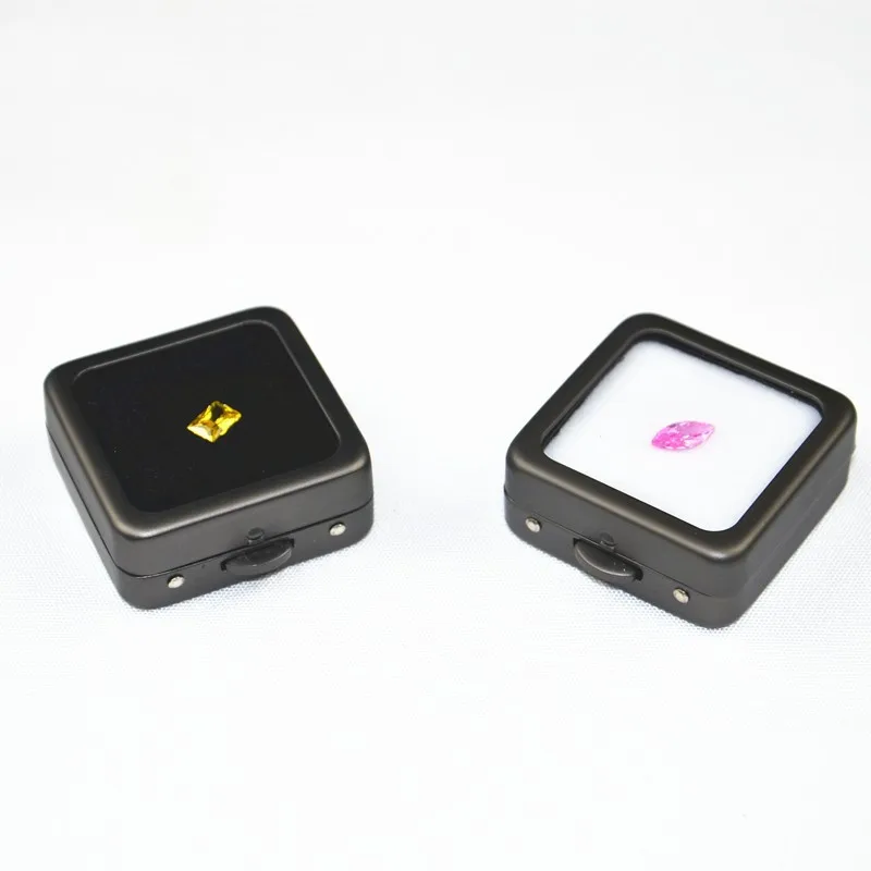 GR Luxury Gemstone Box Stainless Steel Metal Packaging Large Diamond Gems Jewelry Display Tray Gem Jewelry Gem Storage Box