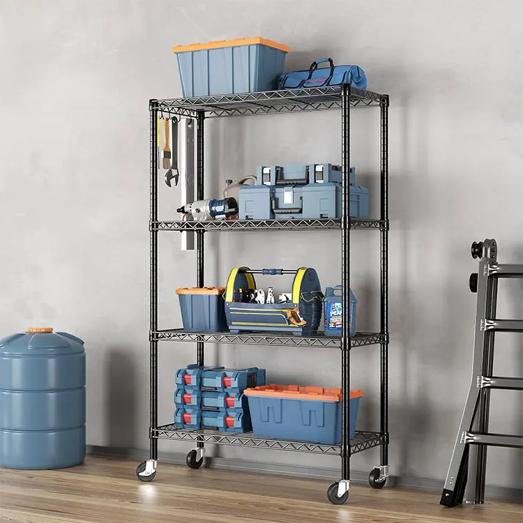NSF Factory Industrial Warehouse Metal Mobile Storage Wire Racks Shelving Systems
