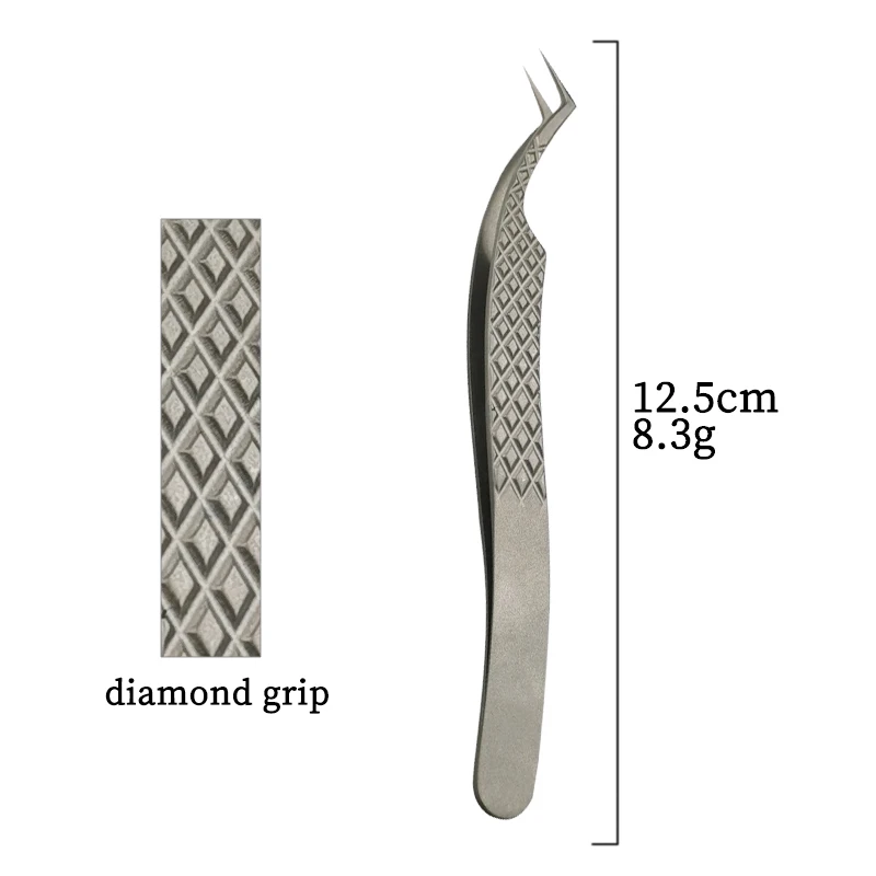 Individual And Volume Mink Lashes Extension-Mega Curved Tweezers for Isolation Applying Extention Titanium Tweezers