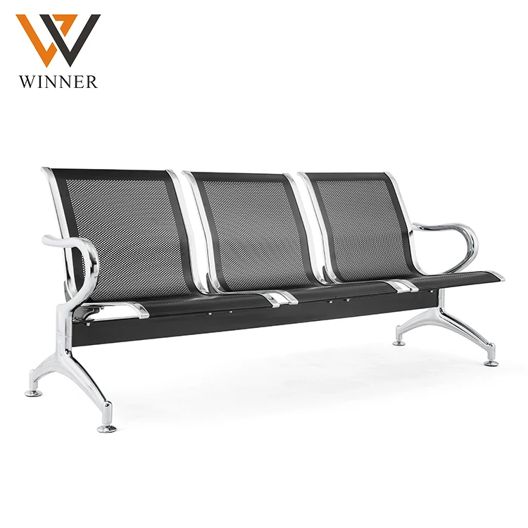 medical office room seat hospital waiting  chairs  room waiting 2 3 4 seater black airport chair