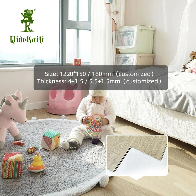 Excellent Quality Home Formaldehyde Free 8mm PVC Laminate SPC Flooring For Interior Decoration