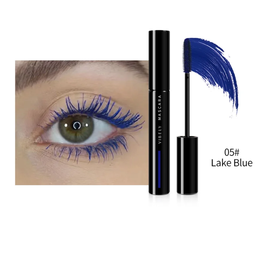 Hot sale Color Bloom Mascara Rich and Dense Extended Curl No blooming Colorful Waterproof Mascara eyelashes trenchant 5 colors
