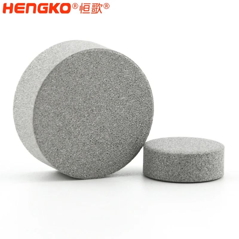 HENGKO Sintered Porous Powder Metal Bronze Titanium Stainless Steel Filter Disc Elements For Gas Liquid Filtration
