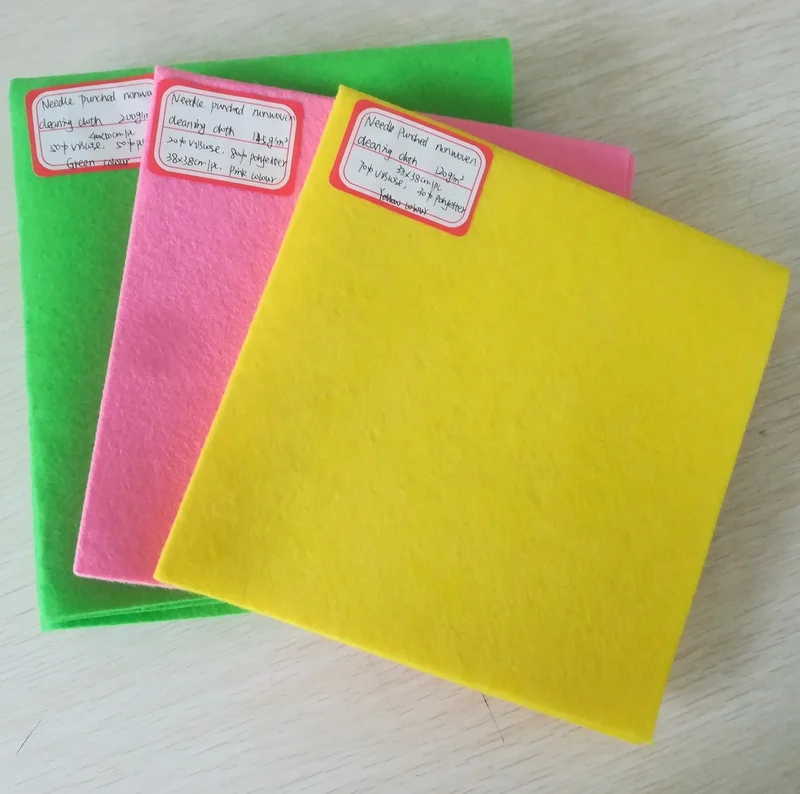 heavy weight viscose polyester needle punched non woven durable clean cloths