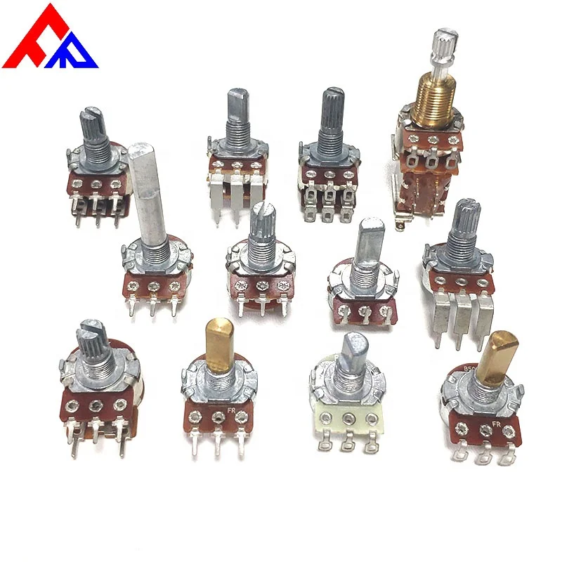 Manufacturer wholesale WH148 type 3-pin 5-pin 6-pin sound potentiometer 10k 25k 50k 100k rotary game potentiometer