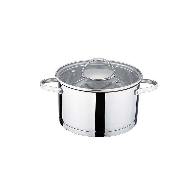 Silver 12-piece right-angle pot Applicable gas stove, induction cooker, cookware Modern stylish cookware set