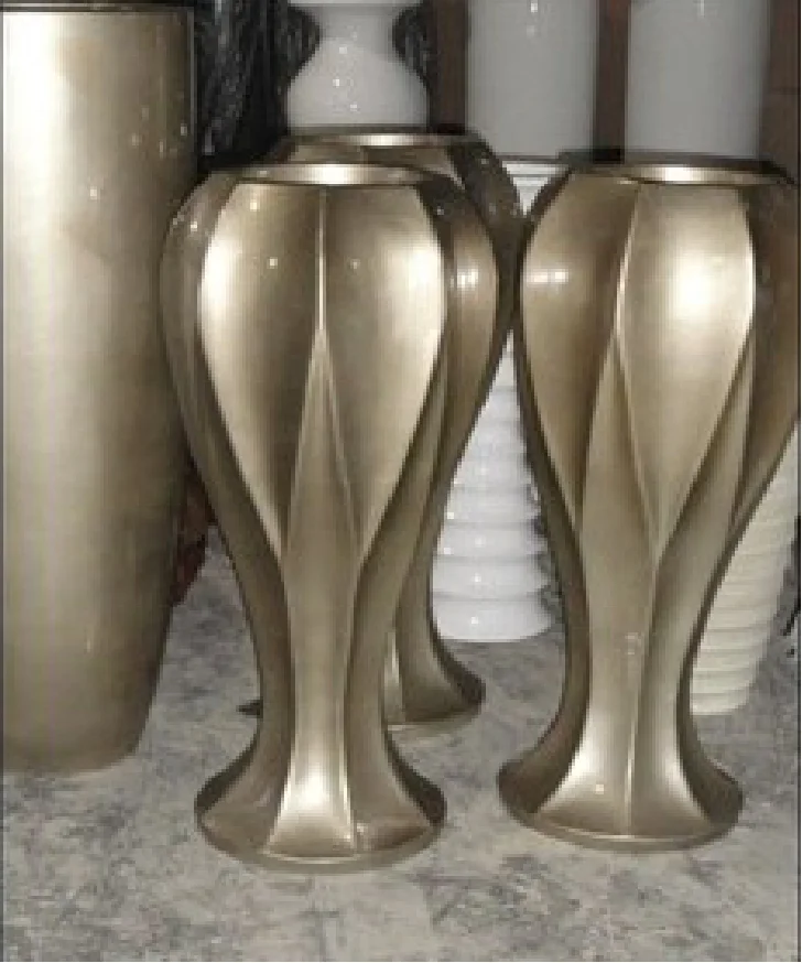 round gold decorative vases garden pots & planters for decoration