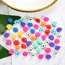 XUQIAN Ins Hot Sale New Cartoon Color Animal Dog Paw Polymer Clay Loose Beads for DIY Jewelry Making Supplies