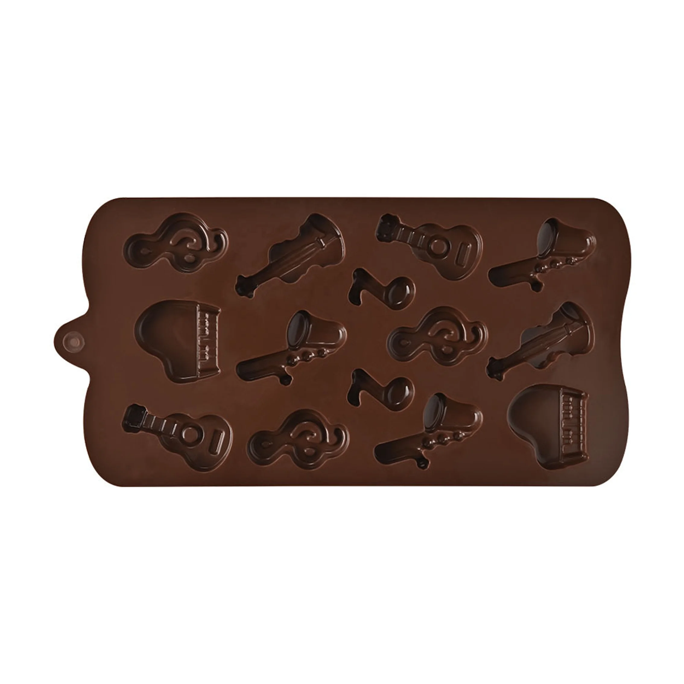 14 Cavities  Candy Mold Music Note Shape Chocolate Silicone Mold For Cake Decorating