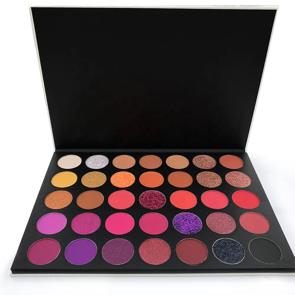 Новинка, Палетка теней для век 35 цветов, частная торговая марка, матовые мерцающие блестящие косметические тени для век без жестокости, OEM
