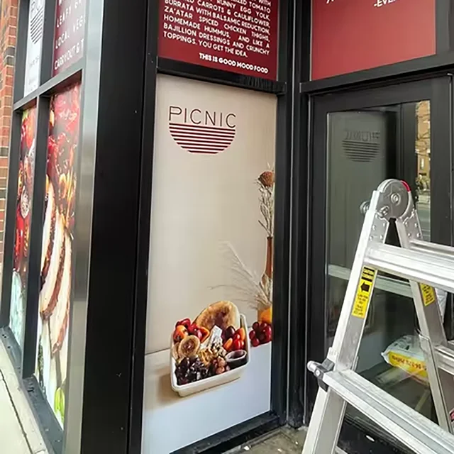 Custom logo printed One Way Vision Graphics, Waterproof Glass Window Covering Perforated Sticker